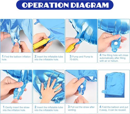 Zestaw Balonów Dekoracje na Urodziny Niebieskie Złote Konfetti Girlanda na Arena.pl