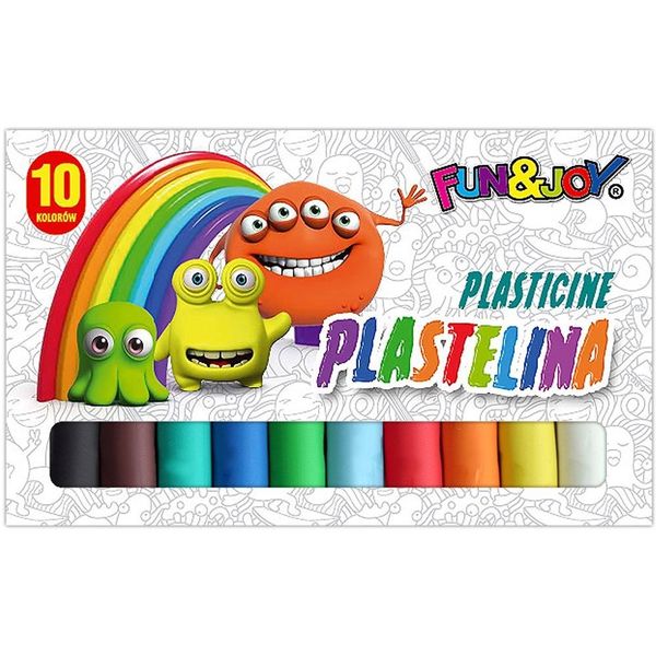 plastelina 10 kolorów fun&joy zdjęcie 1