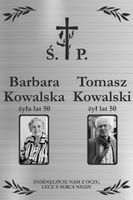 TABLICZKA NAGROBNA NAGROBKOWA ze zdjęciem ALUMINIOWA DIBOND UV 40x30