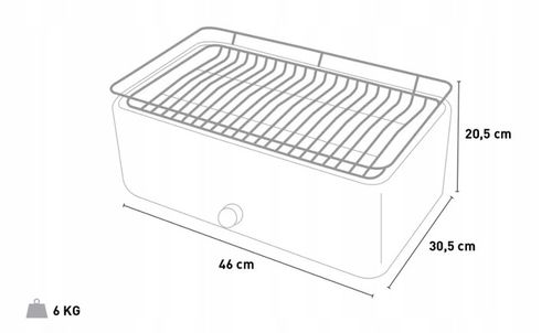 Duży AUTOMATYCZNY GRILL WĘGLOWY BEZDYMNY Dla 4-6 Osób Na Balkon Taras na Arena.pl