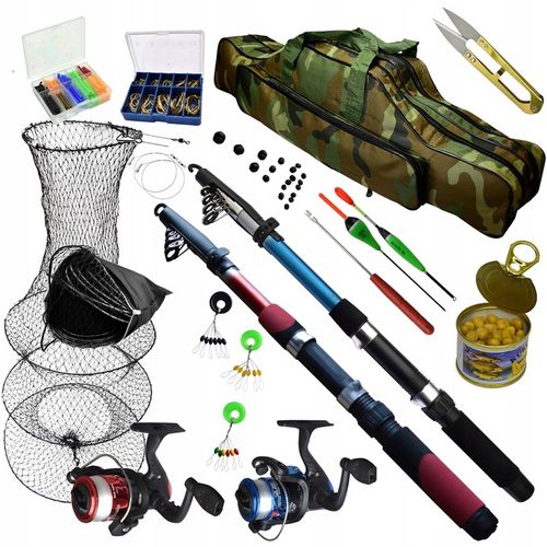 ZESTAW WĘDKARSKI 2 x Wędka 2 x Kołowrotek TORBA na Arena.pl