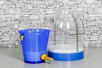 Bańka udojowa, tworzywo, niebieski, 30 l, uchwyt 117 mm, Kerbl