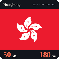 Karta eSIM Internet Hongkong 50 GB na 180 dni - bez rejestracji