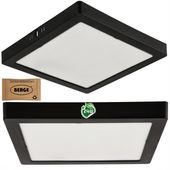 Plafon LED Lampa Sufitowa Natynkowa 24W 2640lm 4000K Czarna Kwadrat