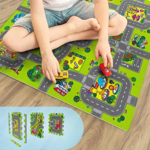 Mata edukacyjna puzzle piankowe dla dzieci miasto na Arena.pl