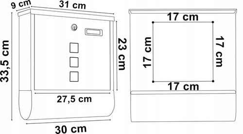 SKRZYNKA NA LISTY GAZETY POCZTĘ OGORDZENIE DO DOMU POCZTOWA CZARNA na Arena.pl