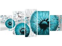 70CM 150CM ZEGAR 5 ELEM TURKUSOWE DMUCHAWCE 2 DRUK OBRAZ