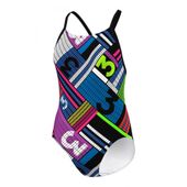 ADIDAS STRÓJ KOSTIUM JUNIOR TRENING PŁYWANIE  MULTI KOL 16-17LAT 170CM