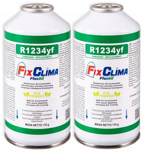 ZESTAW 2x GAZ DO NABIJANIA KLIMATYZACJI CZYNNIK CHŁODNICZY AUT R1234YF na Arena.pl