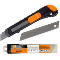 ZESTAW NÓŻ BUDOWLANY PLASTIKOWY 18 MM + 10 SZT OSTRZA ZAPAS