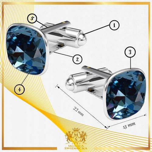 Spinki do Mankietów Koszuli Srebrne Stal Szlachetna 316L Prezent dla Niego na Arena.pl