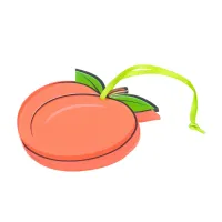 shots festive ornament peach - designerska ozdoba świąteczna