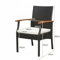 Zestaw mebli ogrodowych Krzesło ogrodowe 2szt