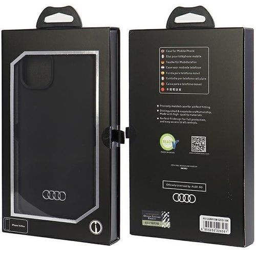 Audi Silicone Case iPhone 15 Plus 6.7" czarny/black hardcase na Arena.pl