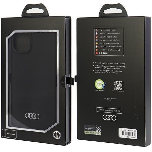 Audi Silicone Case iPhone 15 Plus 6.7" czarny/black hardcase zdjęcie 7