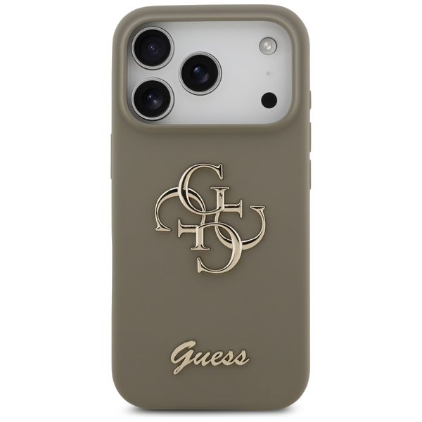 etui guess silicone big 4g script do     iphone 17 pro brązowy zdjęcie 3