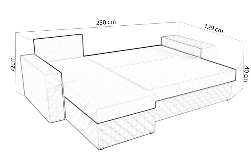 Narożnik Tomi rozkładany rogówka do salonu spanie pojemnik zdjęcie 2