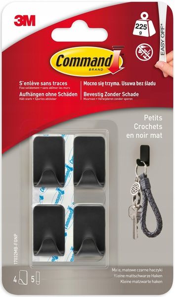 Haczyki Samoprzylepne Czarne COMMAND 4 szt 17032MB zdjęcie 1
