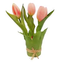 TULIPANY SILIKONOWE SZTUCZNE BUKIECIK KOMPOZYCJA RÓŻOWE