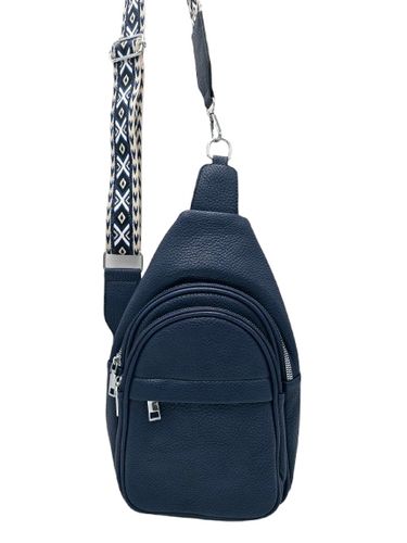 Sara Moda - torebka plecak skóra ekologiczna pasek BOHO granatowy 1970 na Arena.pl