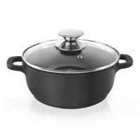 Garnek Granitowy z Pokrywką Gotowania Duszenia Pieczenia 16 cm 1,4L Grande