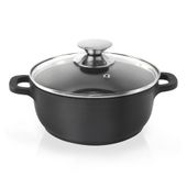 Garnek Granitowy z Pokrywką Gotowania Duszenia Pieczenia 16 cm 1,4L Grande