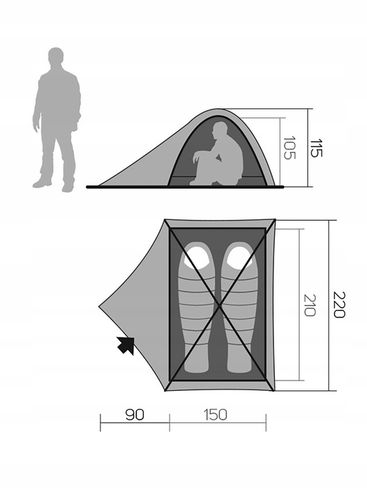 Namiot dwuosobowy Hannah Tycoon 2 - spring green/cloudy gray II na Arena.pl