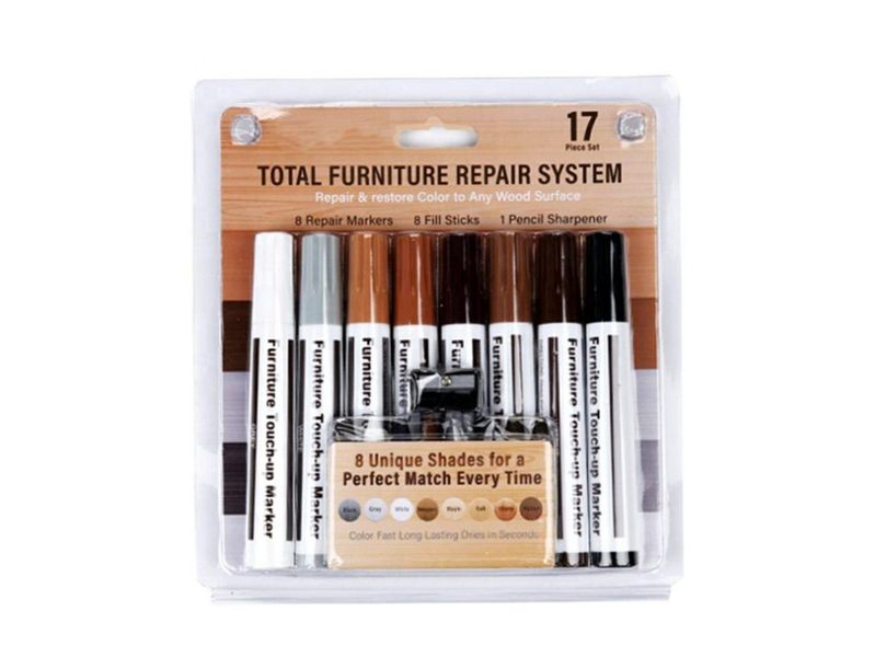 Zestaw do naprawy paneli mebli drewna marker +wosk zdjęcie 4