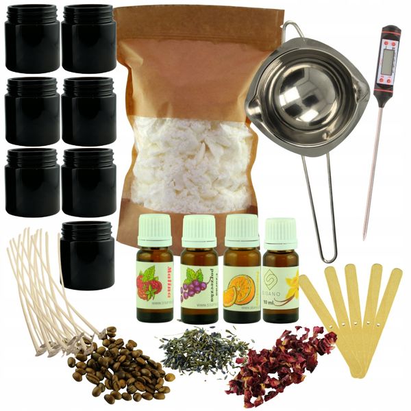 Zestaw do robienia swiec DIY wosk sojowy zdjęcie 1