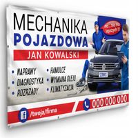 Baner Reklamowy, Banery Reklamowe 2x1m Mechanika Projekt Gratis Solidny