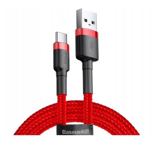 Kabel Baseus Kevlar USB do Type-C, 3A, 0,5 metra, czerwony na Arena.pl