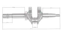 Wał korbowy Zongshen Xp200 6,5Hp 22,2 mm 100003818