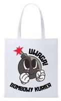 Dla Kuriera Dostawcy Torba Eco Biała Shopper Z Nadrukiem Ze Zdjęciem
