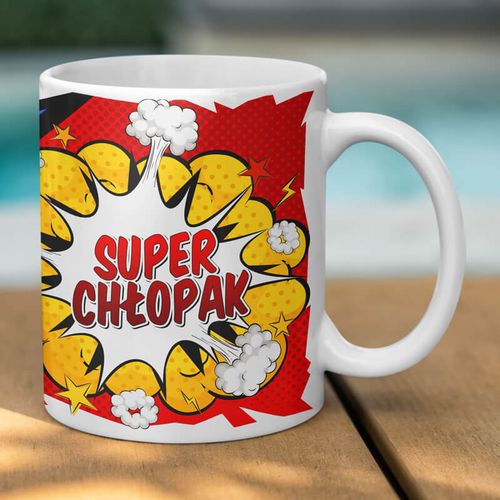 Kubek z nadrukiem - Super Chłopak na Arena.pl