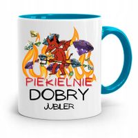Dla Jubilera Kubek Błękitny Piekielnie Dobry Z Nadrukiem Ze Zdjęciem