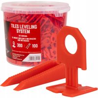 OLEJNIK KLIPSY CZERWONE 3MM 300SZT KLINY 100SZT SYSTEM POZIOMOWANIA PŁYTEK