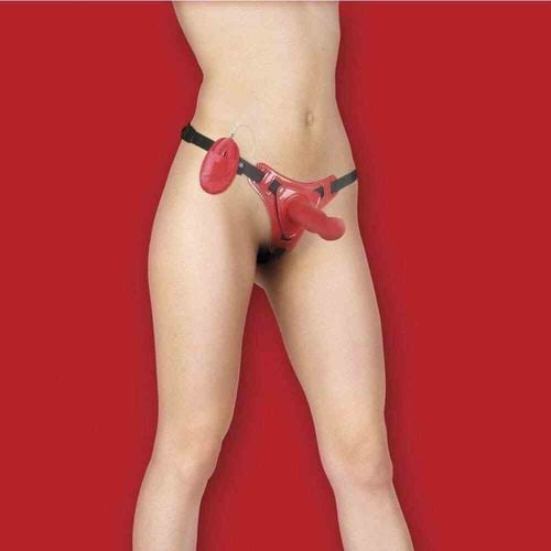 Strap-On Wibrujący Ouch Delight 15Cm, Czerwony na Arena.pl