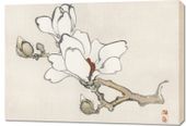 Obraz 100x70cm Magnolia, Kōno Bairei Japoński Vintage do Salonu