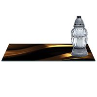 SZKLANA PODSTAWKA POD ZNICZE z dedykacją 60x20cm Wstęgi 326c