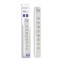Qoltec Przedłużacz Listwa zasilająca antyprzepięciowa 8 gniazd 2 x USB 1.8m