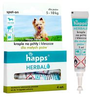 Bros Happs Herbal Krople Na Pchły I Kleszcze Dla Małych Psów 4 Tubki