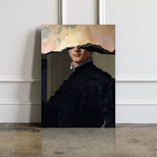 Obraz na płótnie rozerwany portret 50x70 cm na Arena.pl