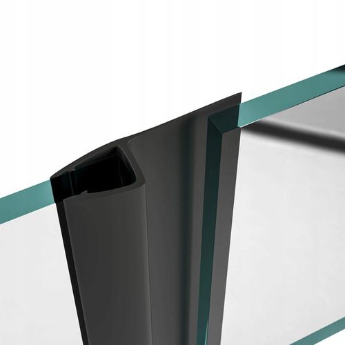 2M CZARNA USZCZELKA PIONOWA DO PARAWANU KABINY PRYSZNICOWEJ PARAWANU 6-8 MM na Arena.pl