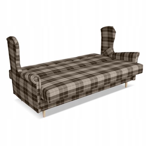 Sofa Uszak FELDA rozkładana fspania Family meble krata brązowa na Arena.pl