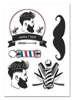 Wydruk cukrowy na tort A4 Barber napis DIY