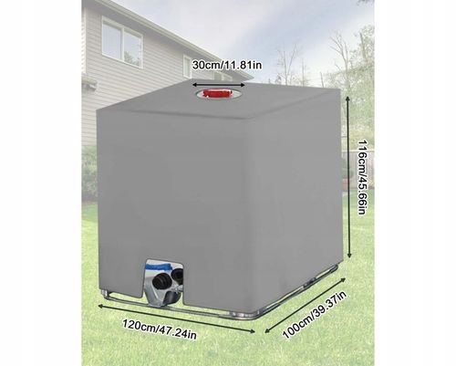 Pokrowiec na zbiornik na wodę Mauzer 1000l IBC na deszczówkę Srebrny na Arena.pl