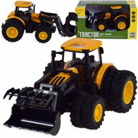 TRAKTOR CIĄGNIK MASZYNA ROLNICZA Z ŁADOWARKĄ UCHWYTEM DŹWIĘK ŚWIECI NAPĘDEM