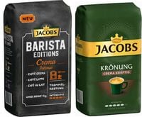 Kawa ziarnista JACOBS Barista Crema Intense & KRONUNG KRAFTIG -ZESTAW 2x1kg