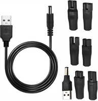 AQSQWQ Zestaw Kabli Ładowania Do Golarek USB 7 Końcówek Uniwersalny