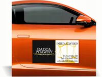 Magnes na samochód reklama magnetyczna 60x30 cm RADCA PRAWNY imię nazwisko